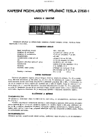 Tesla 2715b-1 - Navod k udrzbe 